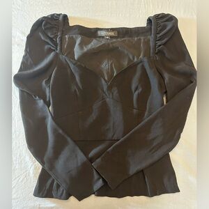 INTERMIX Classic Black Blouse